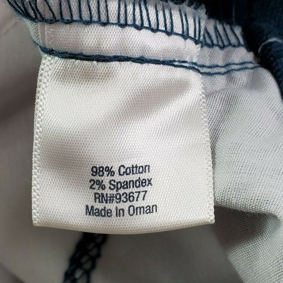 CC - St. John's Bay Straight Leg Corduroy Pants Womens 24W Solid Blue Stretch - Picture 6 of 8